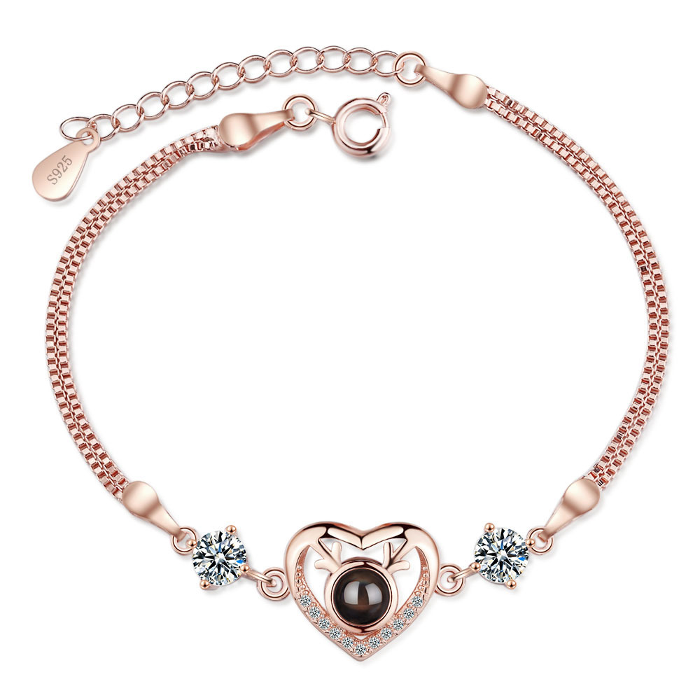 Personalized Romantic Photo Project Bracelet-Heart